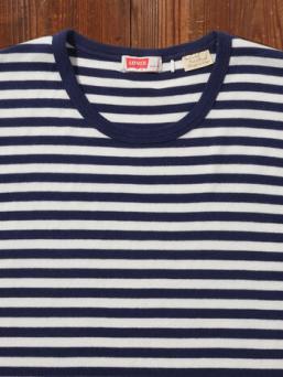 LEVI'S® VINTAGE CLOTHING  STRIPED BATWING Tシャツ NAVY WHITE